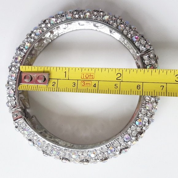 Multicolor🌸Faux Rhinestones🌸Chunky Cuff Bangle/Bracelet❤ - Picture 5 of 6